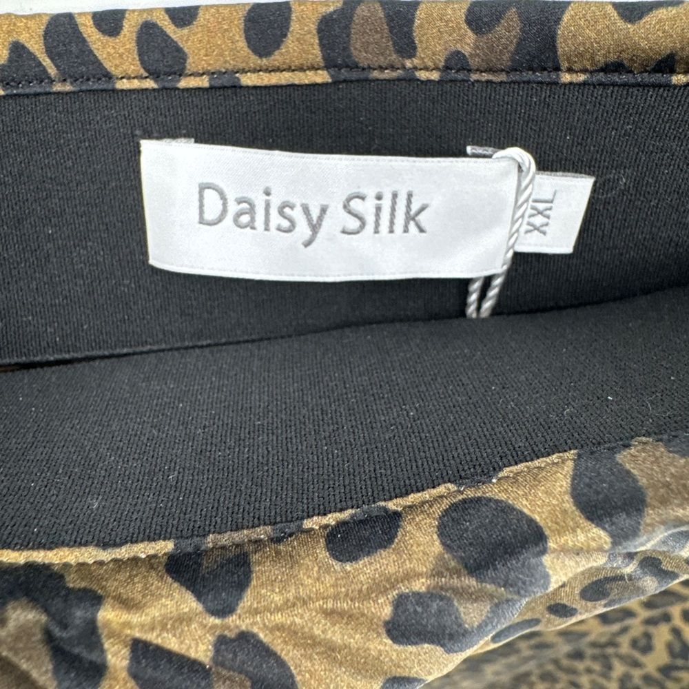 New Leopard Print Silk Satin Midi Skirt Animal Print Bias Cut Slip Elegant Chic - Picture 10 of 11